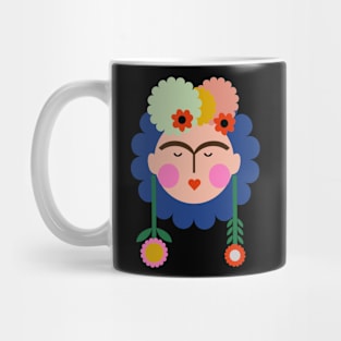 Frida kahlo mexican painter colorful summer flowers viva la vida Mug